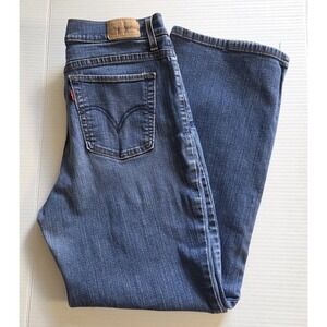 Levis 512 Perfectly Slimming Bootcut Jeans Women's 14P Medium Blue Denim